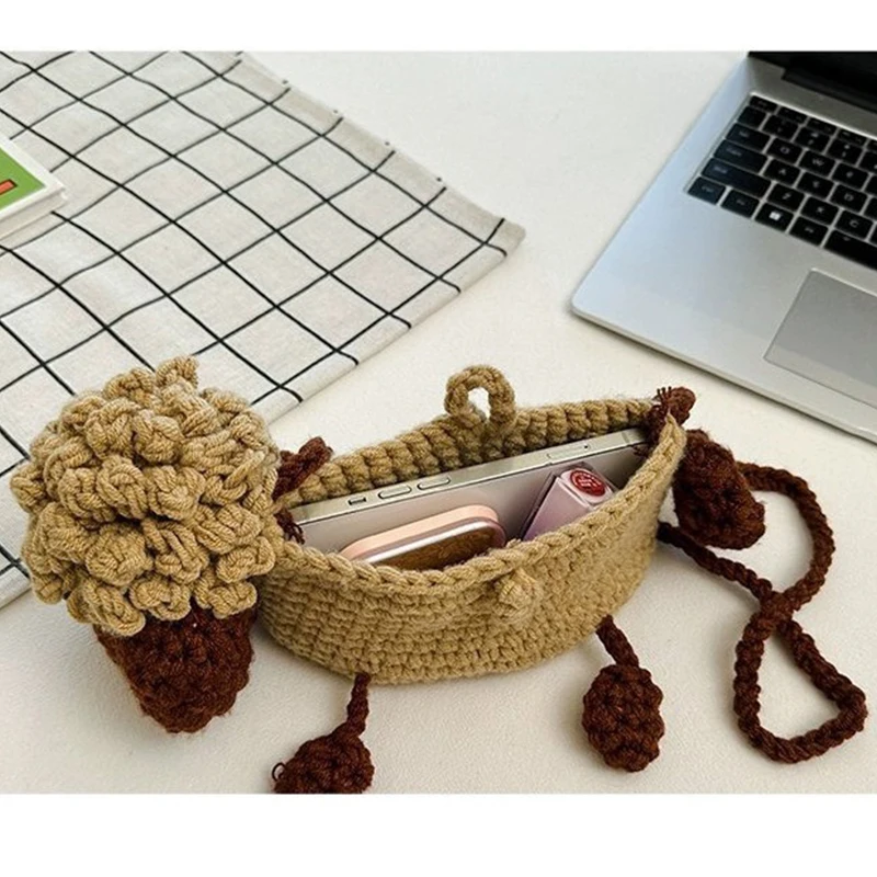 Niedliche Cartoon-Lammtasche – modisches Accessoire, stilvolle Umhängetasche im Ins-Stil