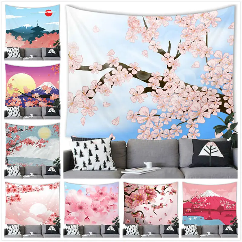 Cherry Blossom Tapestry Women's Room Bohemian Decoration  Bedroom  Wall Art