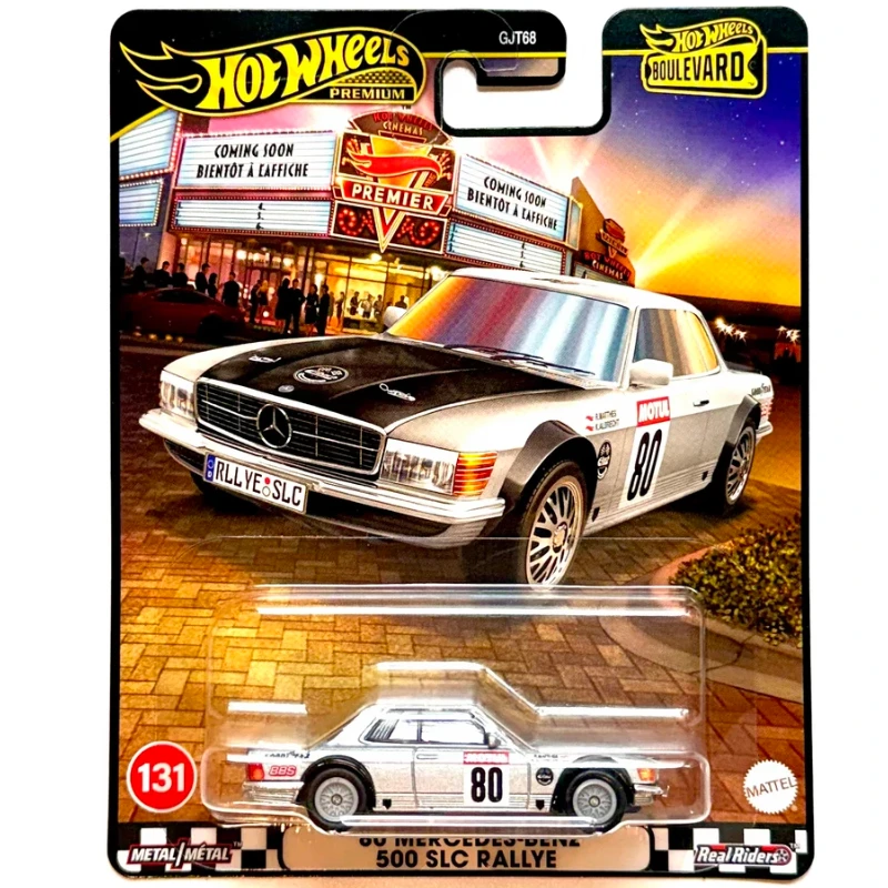 Hot Wheels Premium Boulevard 80 Mercedes Benz 500 Slc Rallye 1 64 Diecast Car Model Collectible Alloy Vehicle Toy Christmas Gift