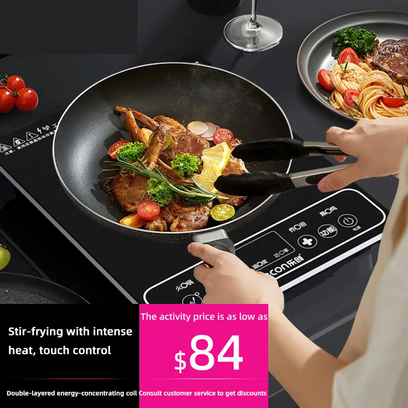 Induction Cooker 3500W High Power Hot Pot Commercial Restaurant Kitchen Stir-fry Flat Induction Cooktop