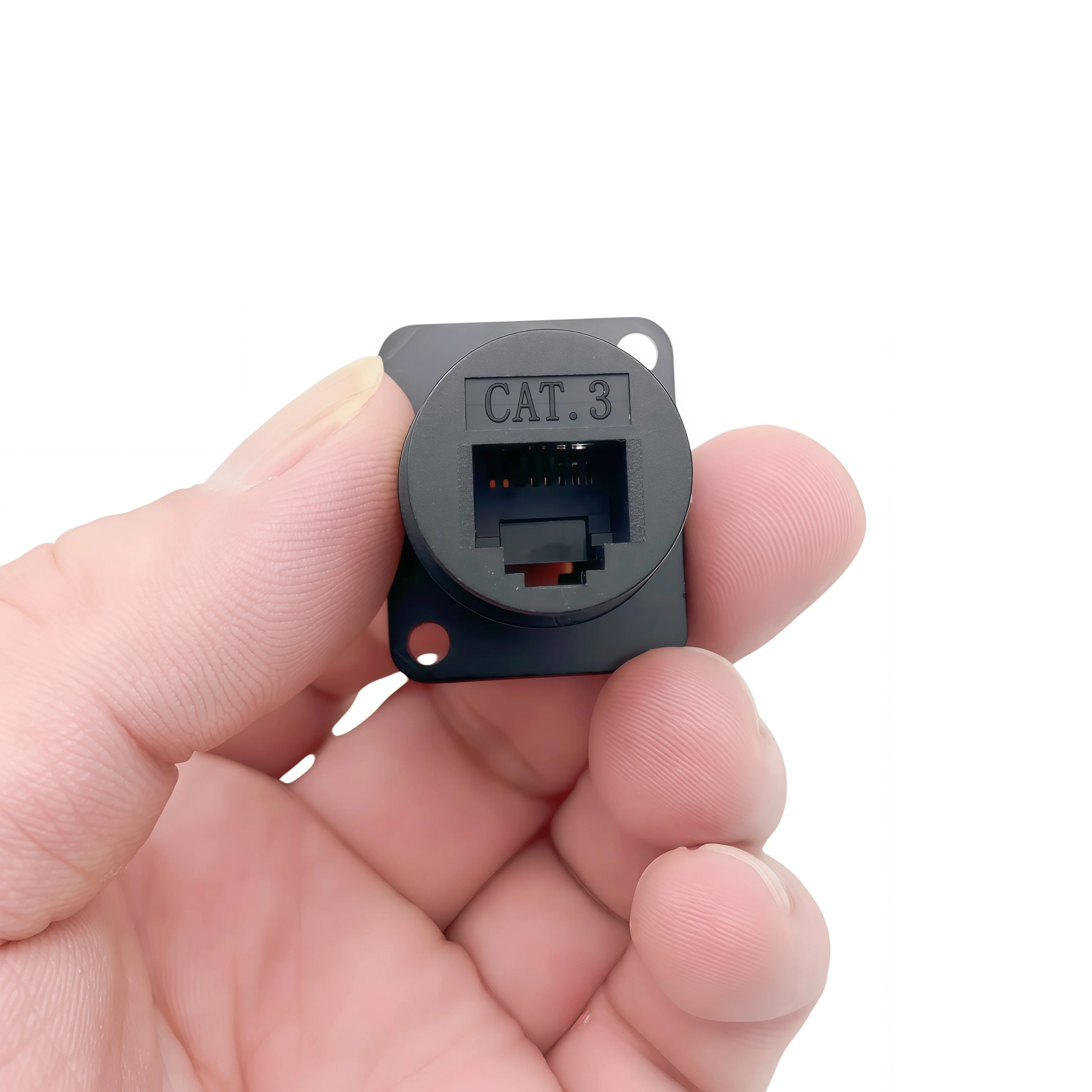 D-type CAT3 telephone direct connection, dual-way wall socket installation, RJ11 socket, circular TEL module, 86 panel