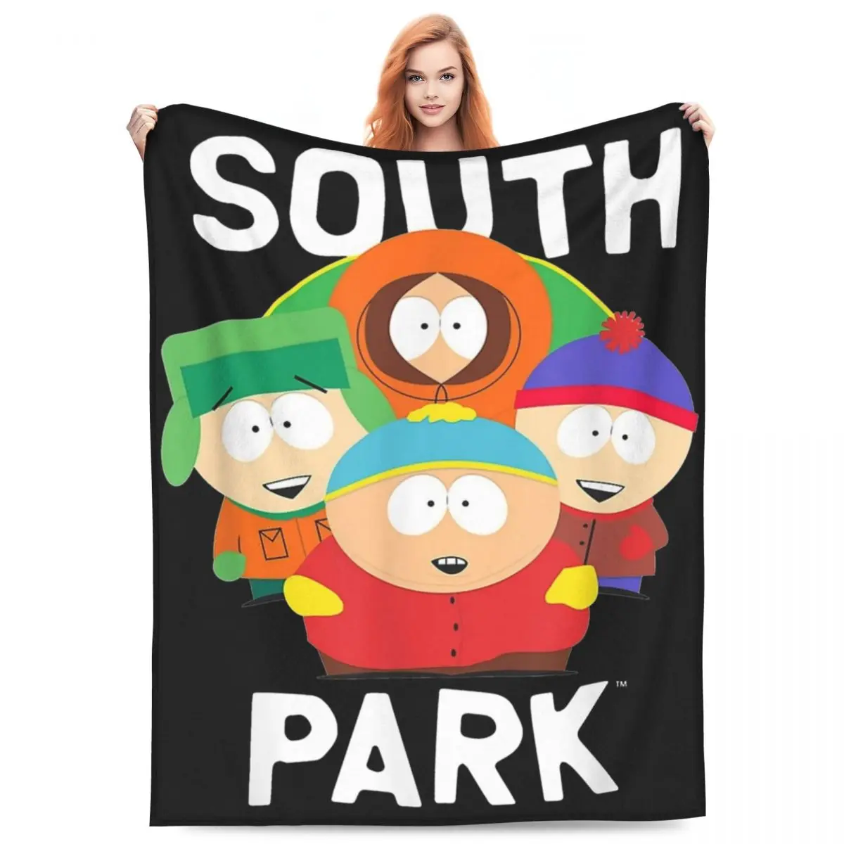 

Stylish SOUTHPARKs Gang Cartoon Funny Blanket Super Soft Flannel Comfortable Throw Blanket Machine Washable