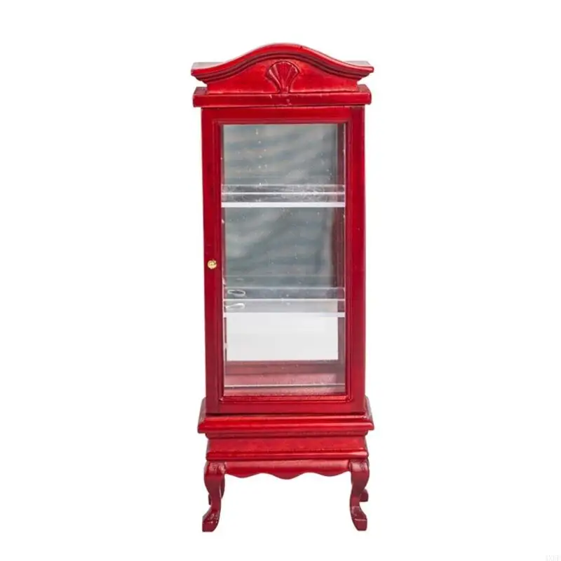 1/12 Scale Wine Cabinet Display Cabinet Dollhouses Miniature Furniture Realistic Living Room Scene Display Props