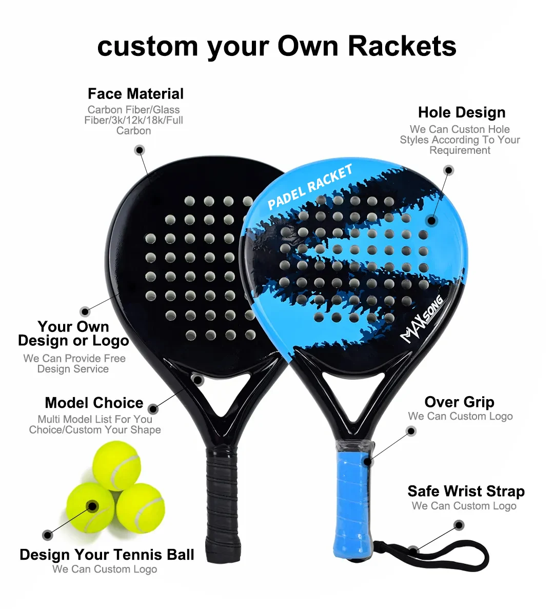 FOR  ready to ship cheap paddle shovel carbon fiber padel racket  china manufacture