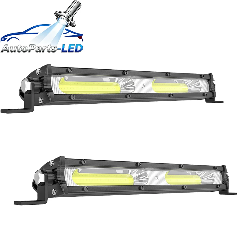 

4pcs Car LED Work Light 12V 24V LED Spotlight Work Light Bar 6500K Strip Light For Car Auto Truck Lorry Trailer Spot Fog Lamp