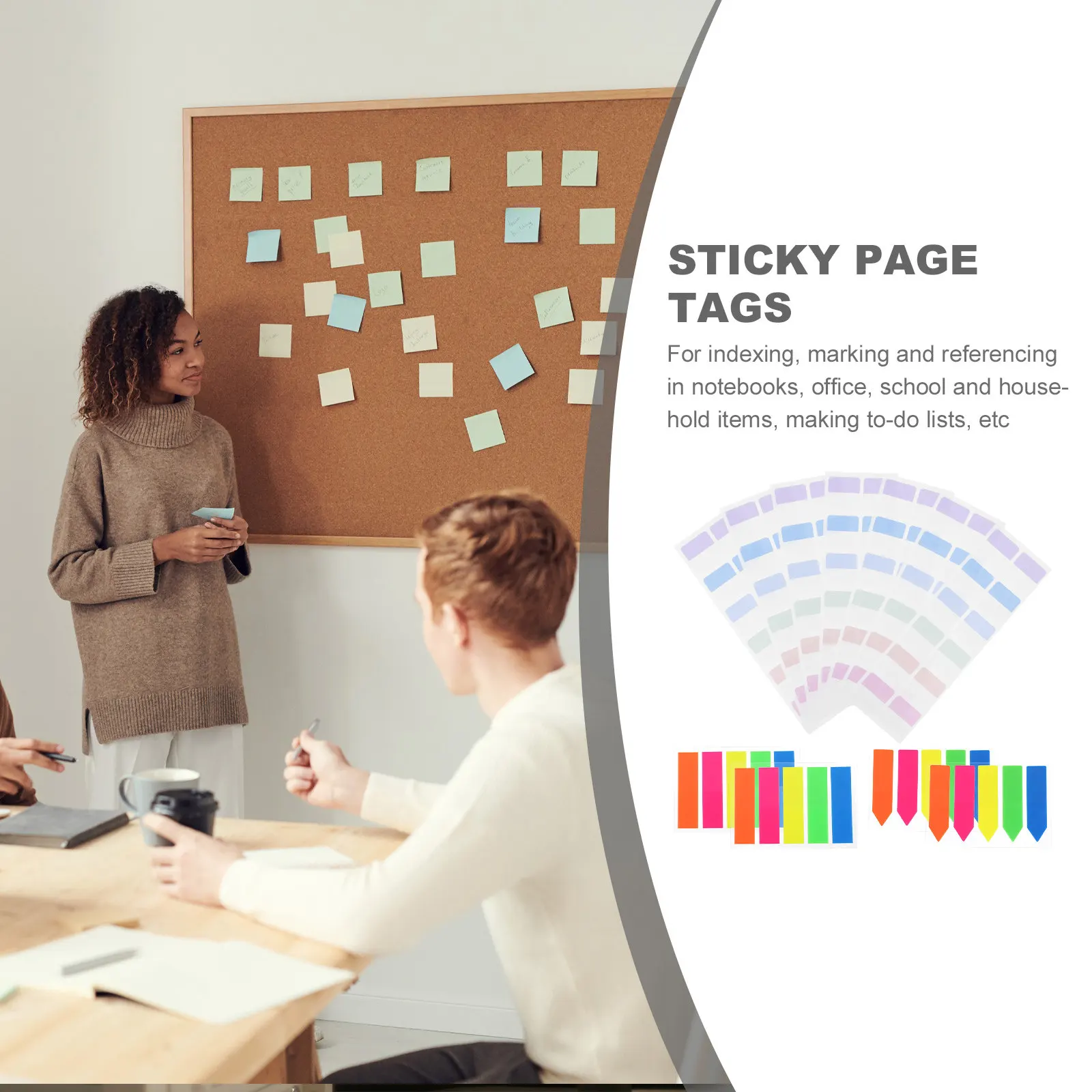 

640 шт. клейких закладок-стикеров для страниц, маркеры-индексы для записей, для блокнотов, книг, офиса, школы, портативные разделители страниц, маркеры для заметок