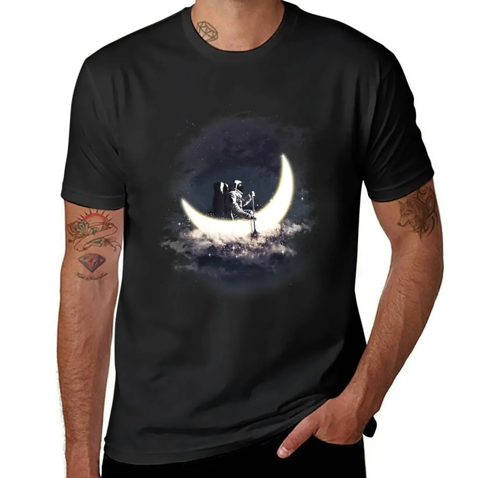 Moon Sailing T-Shirt boys animal print plain funny t shirts for men