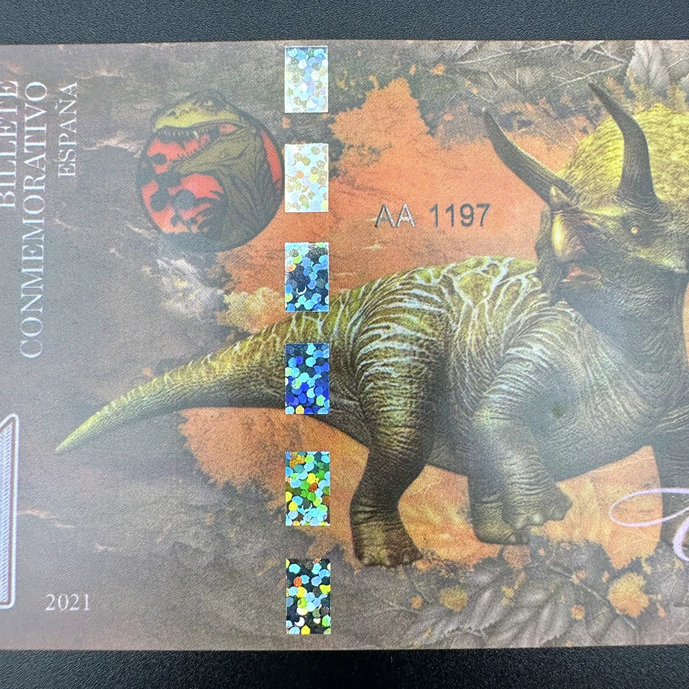 5PCS Dinosaur 1 10 20 50 100 Bills Banknote Tyrannosaurus Rex Commemorative Viewing Banknotes Collectibles