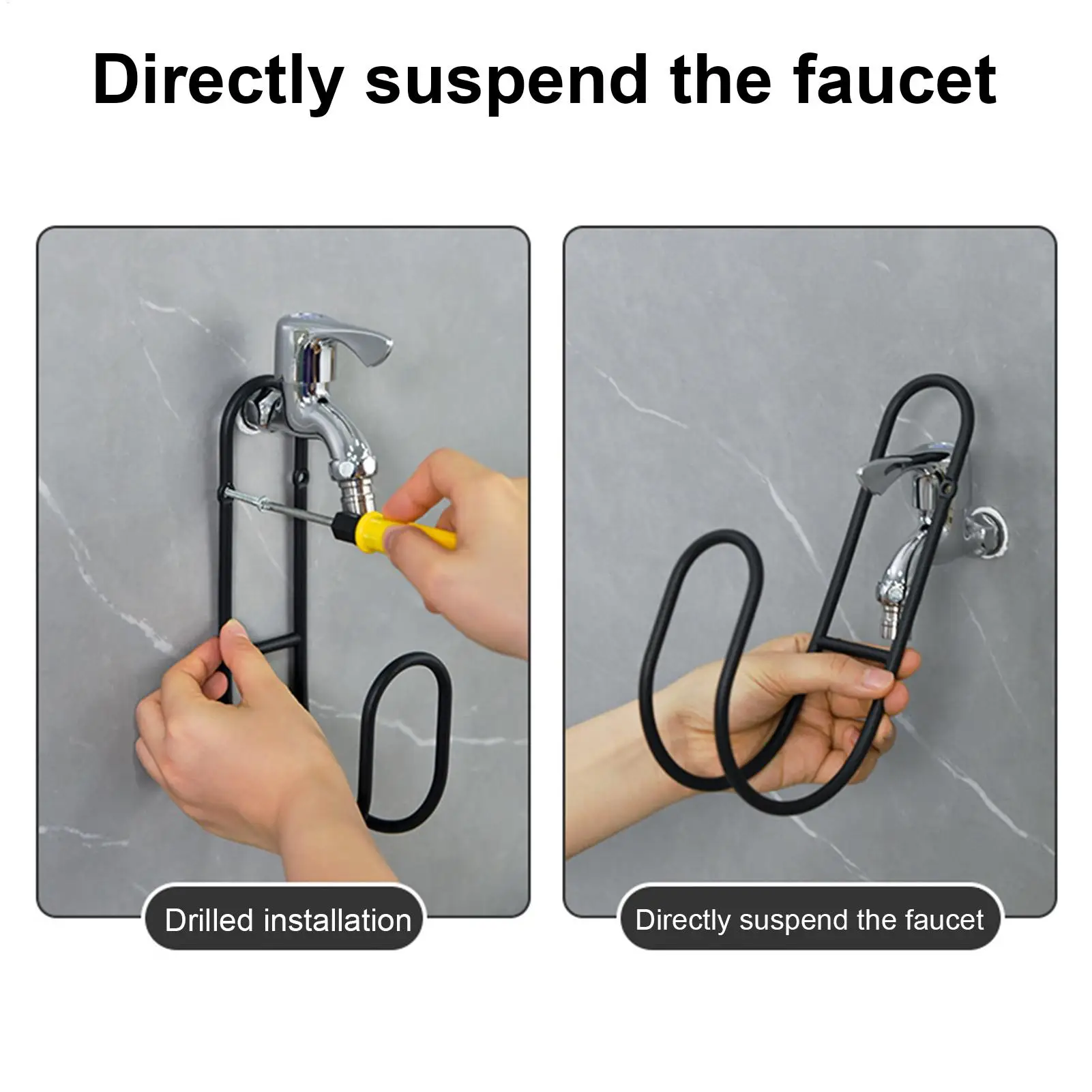 Garden Hose Holder Wall Mounted Durable Hose Hooks Metal Hose Hanger  Water Hose Holder for Outside Yard Farm Storage Hanger