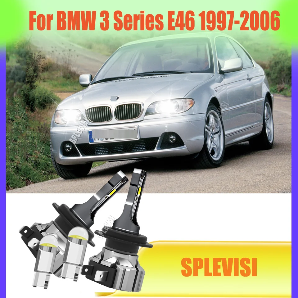 

2PCS H7 LED Headlight Bulbs, 75W 7500LM Each For BMW 3 Series E46 1997 1998 1999 2000 2001 2002 2003 2004 2005 2006