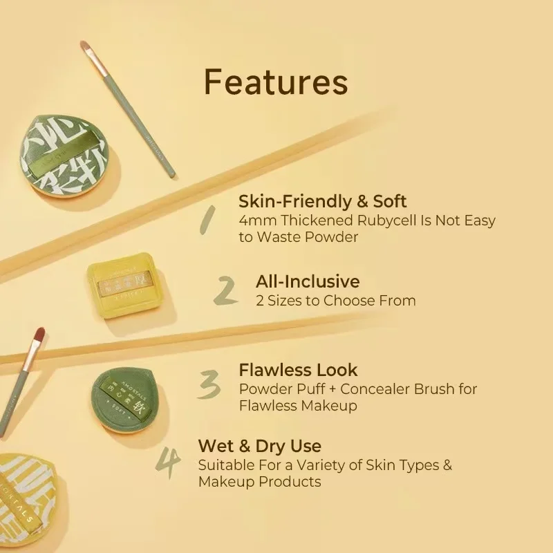 Éponge et brosse de maquillage féminin, ensemble de bouffées de poudre cosmétique, produits de maquillage, fond de teint pour le visage, outils de beauté, maquillage 