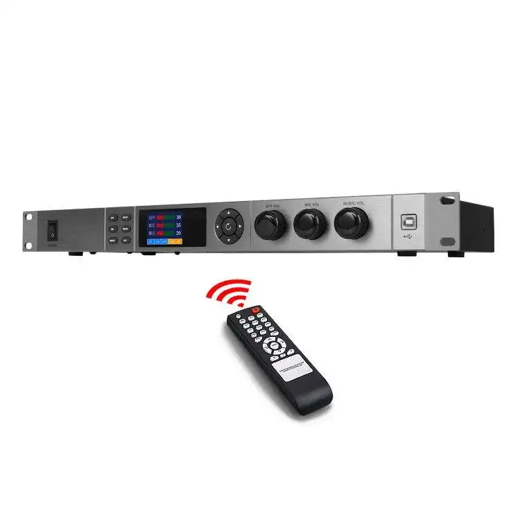KX6 Professional Digital Audio DSP Processor with Reverb Anti-Feedback for Karaoke KTV Home Party Singing System