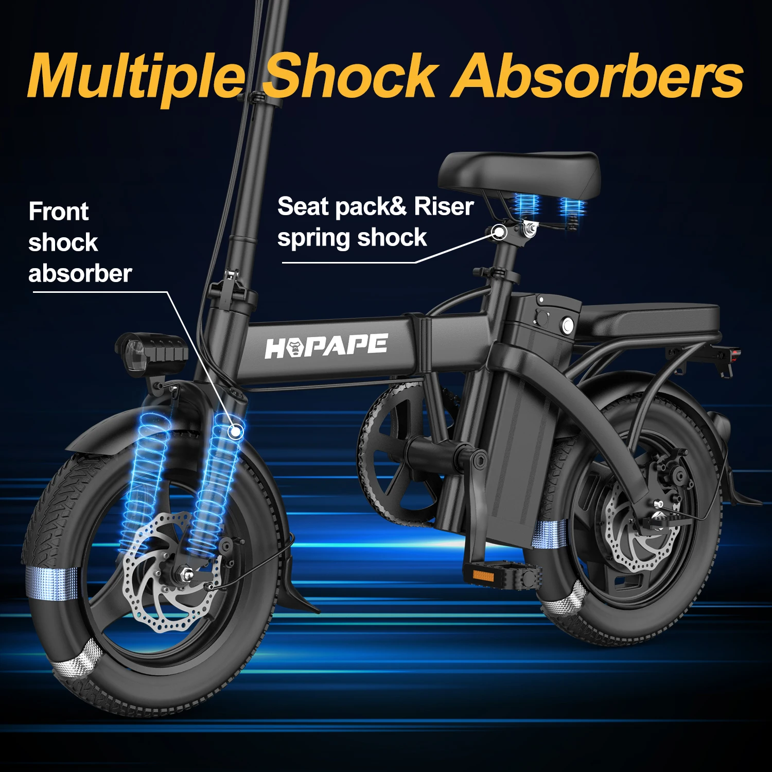 Folding Electric Bike for Adults, 750W Peak Motor 48V 15Ah Removable Battery E Bike, 30 Miles Range 20MPH Max Speed Foldable Ebike, Compact Fold Electric Bicycle for Commute Outdoor Exercise view 4