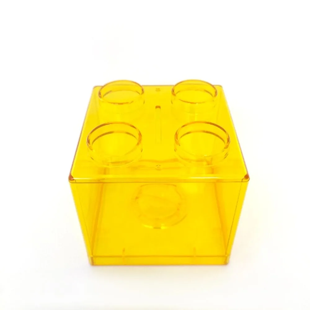 Colorful Transparent Change Box Cash  Gift Boy Girls Coin Bank Money Saving Box Storage Box Building Block Coin Box
