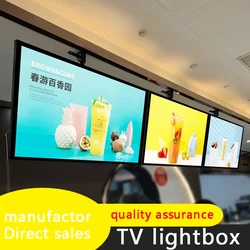 Slim Snap Frame LED Light Box Illuminated Poster Display LED Backlit Menu Board For Restaurant Cafe Shops Wall Mounted Billboard
