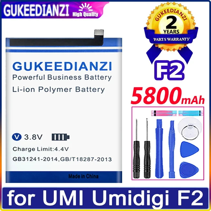 

GUKEEDIANZI Battery 5800mAh for UMI Umidigi F2 Batteries