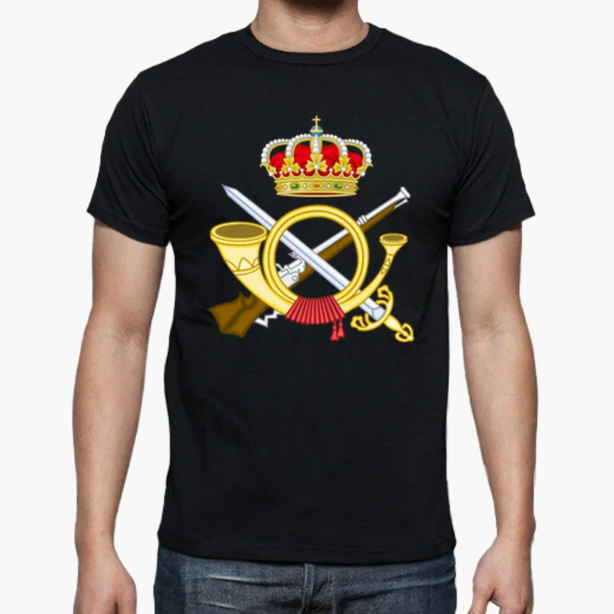 

Spanish Legion Army Infantry Emblem T-Shirt 100% Cotton O-Neck Short Sleeve Summer Casual Mens T-shirt Streetwear