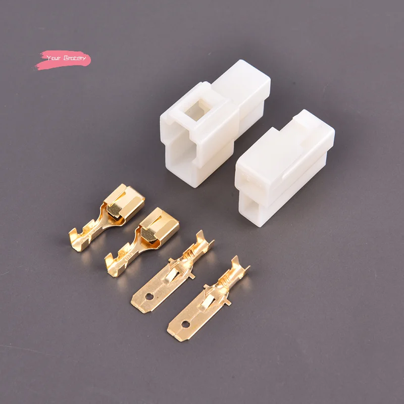 Y-1Pcs Usual T-Type Power Plug T-Type 2 Pin DC Power Male Female Connector Plug for Vehicular Walkie Talkie