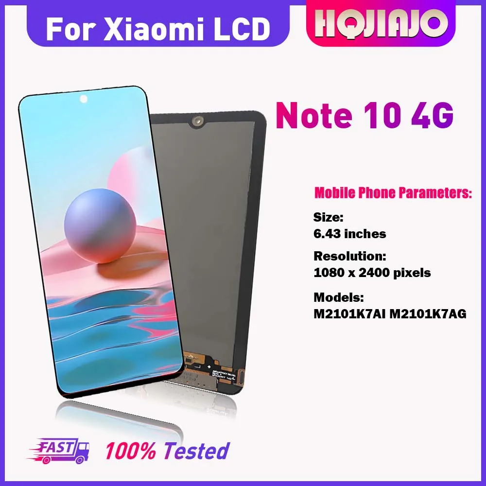 643-インチ-oled-tft-lcd-ディスプレイタッチスクリーンデジタイザ-xiaomi-redmi-note-10-4g-交換用-m2101k7ai-m2101k7ag-と互換性あり
