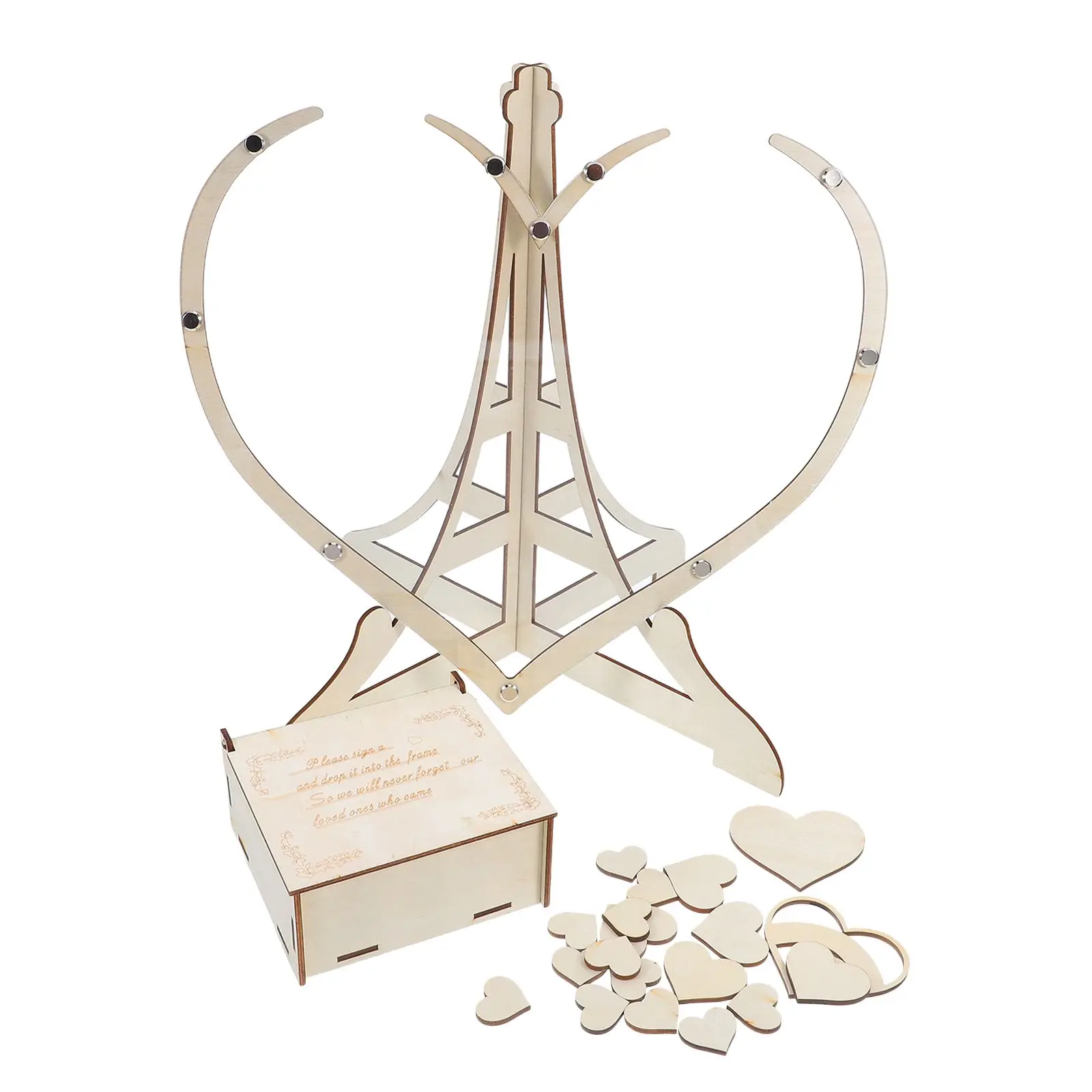 

Guest Drop Box Heart Shaped Wooden Delivery Box for Wedding Anniversary Valentine Storage Keepsake Guest Interaction