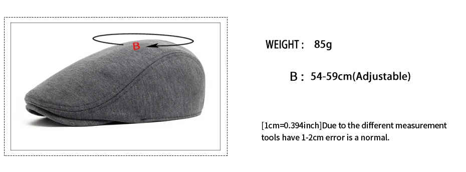 Newsboy Caps Männer Casual Vintage Baskenmütze Gestrickte Baumwolle Cabbie Hut Herbst Winter Mode Frauen Warme Flache Kappe Unisex Einstellbar – Detail 3