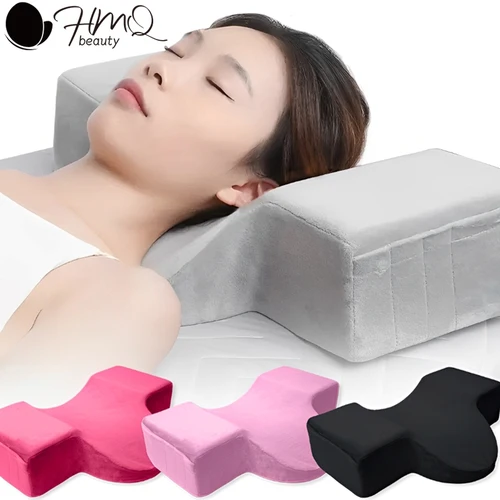 Almohada de extensión de pestañas en forma de U, almohadas de injerto de pestañas de espuma viscoelástica, herramienta de belleza para soporte de cuello, accesorios de salón de pestañas