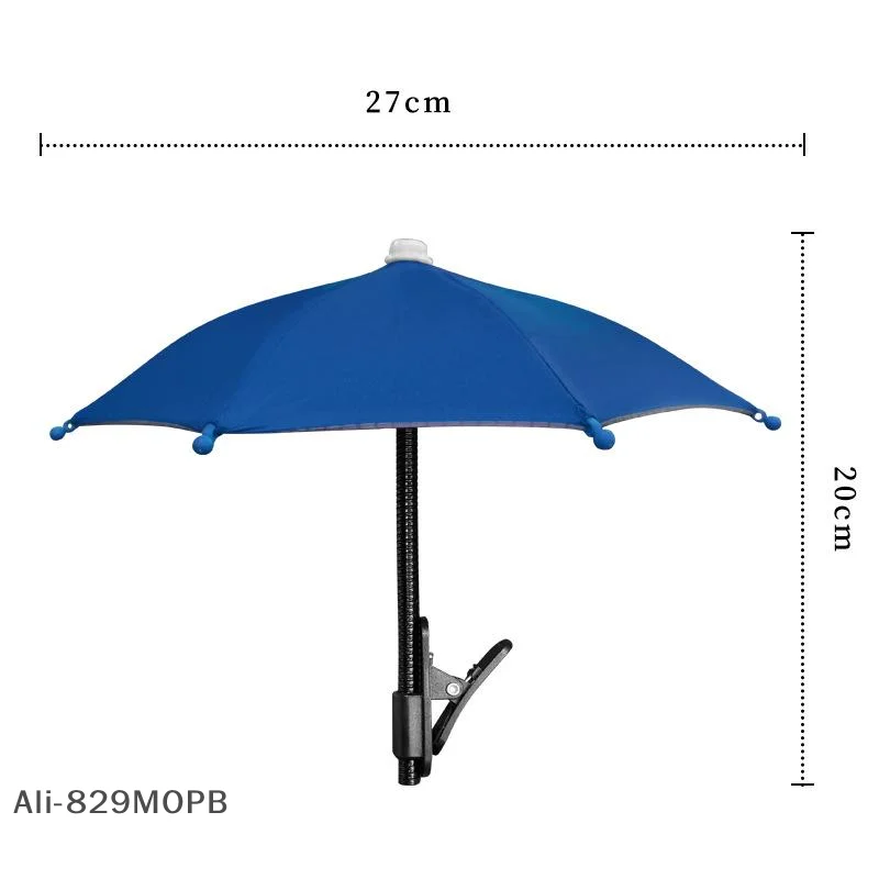 【P】1pc Metal Hose Can Bending Cell Phone Umbrella Holder With Clip For Sun Shade Cell Phone Sun Protection Shelter From Rain