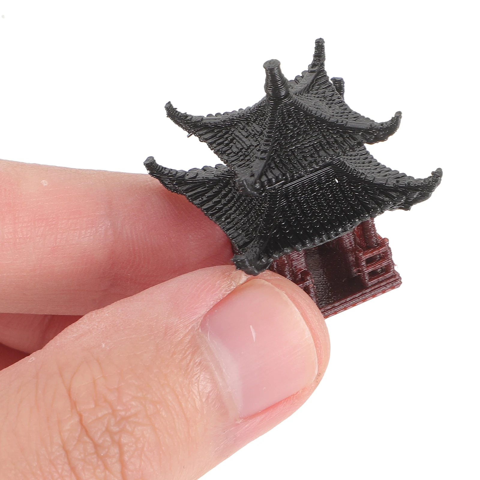 

Double Tier Pavilion Statue Decorative Accessories for Fish Tank Japanese Garden Home Desktop naments Mini Landscape
