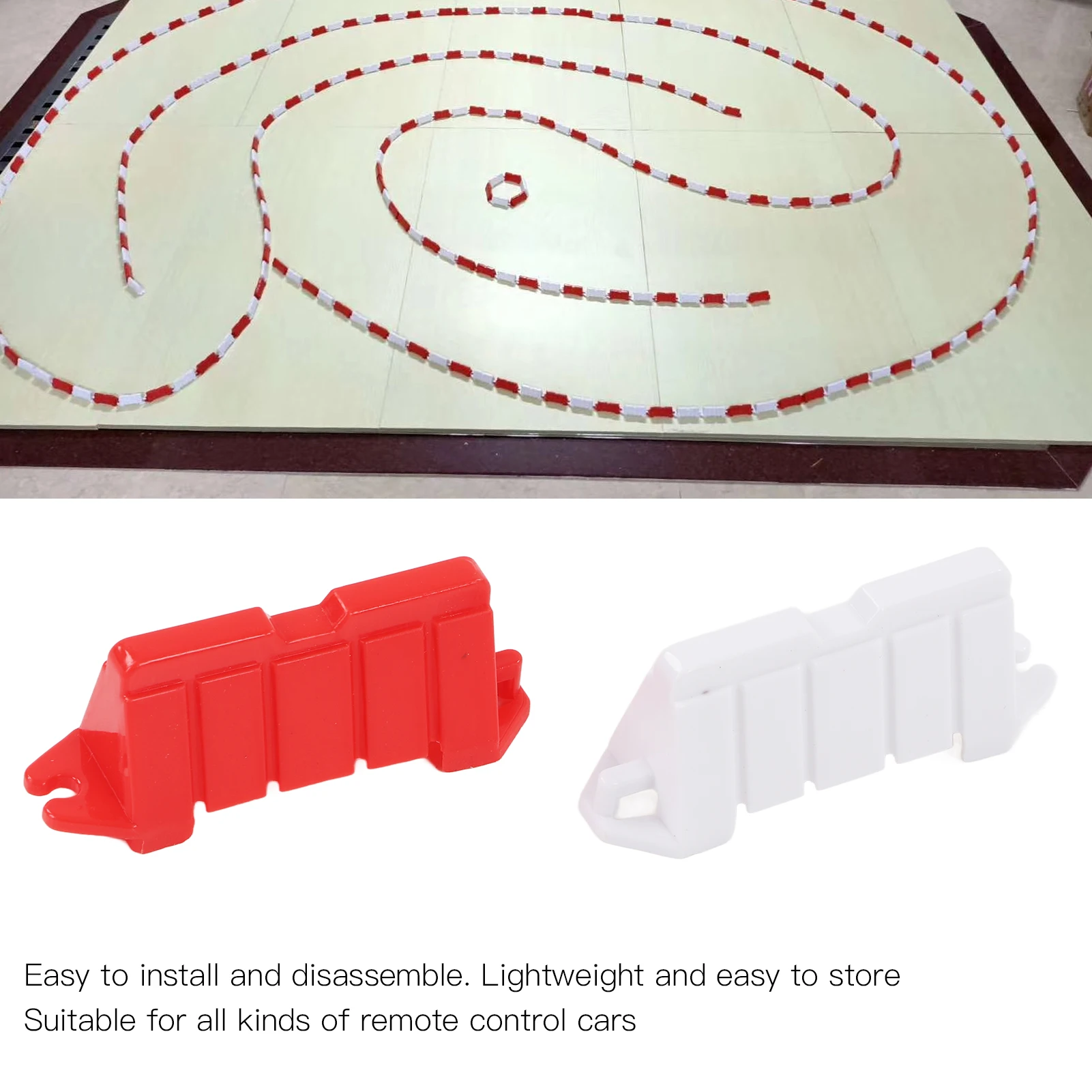 120 pièces télécommande voiture bricolage piste de course barrière de route en plastique Durable Portable de haute qualité dérive piste de course barrière de route