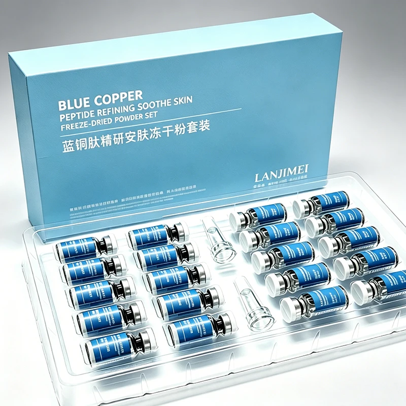 Blue Copper Freeze-Dried Powder Set  Serum Anti Wrinkle Essence Shrink Pore Skincare Elastic Whitening Serum 20pcs/pack