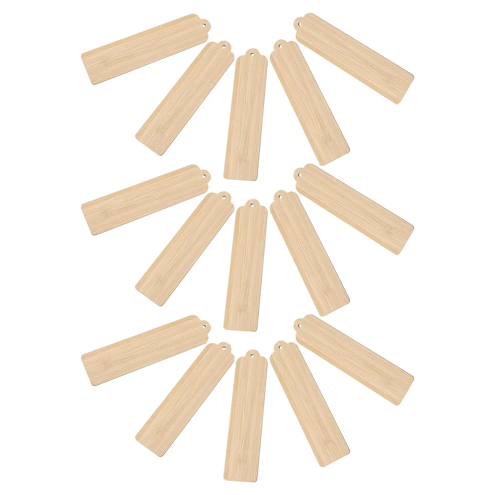 

15 шт. заготовок для закладок из дерева, прямоугольные, необработанные, из натурального дерева, с отверстием, для самостоятельной росписи, в деревенском стиле, для чтения