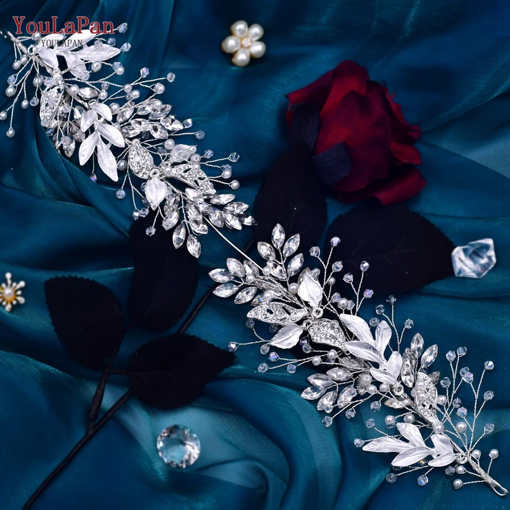 YouLaPan Silver Color Alloy Leafs Bride Belts Bling Luxury Crystal Wedding Dress Belt Accessories Women Prom Shiny Belts SH272