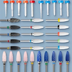 Ceramic Carbide Nail Drill Bit Rotate Burr Milling Nail Cutter Bits Electric Drill Machine For Manicure Pedicure Tools