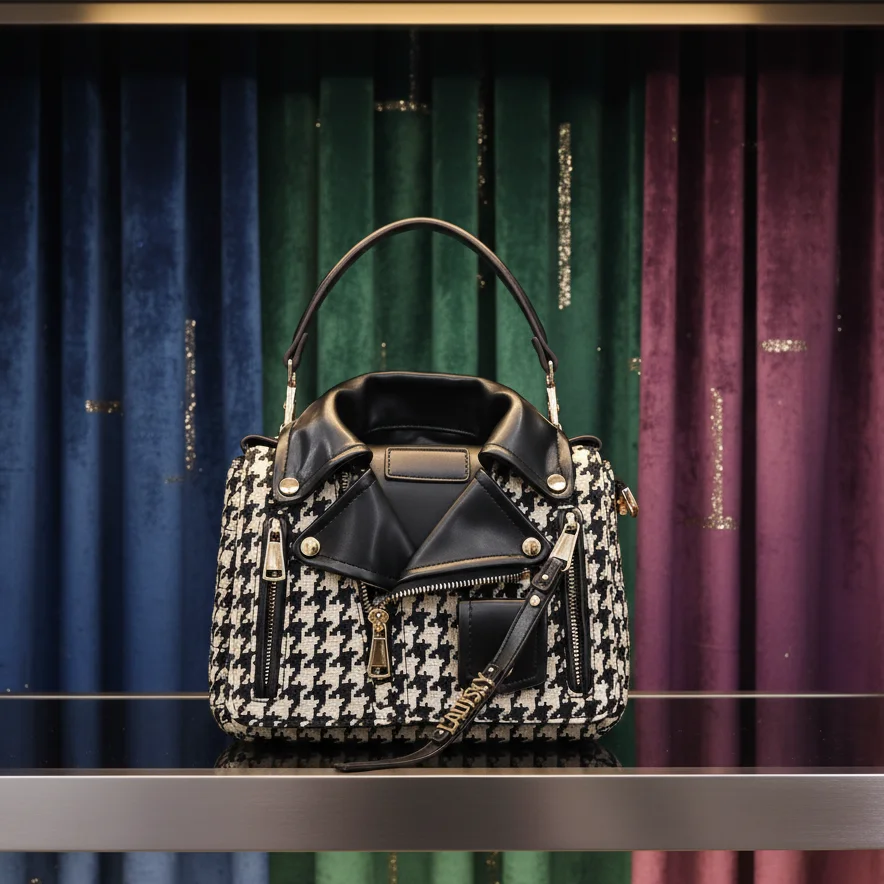 Top Product Fashion Unique Collar Ladies Bag Crossbody Jacket Bag for Girls Top Selling Quality  Women's Handbag  Factory 26 cm