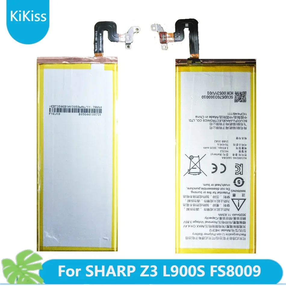 New 3020mAh HE312 HE309 Battery For SHARP Z3 L900S FS8009 Mobiele Phone Batteria with Free Tools + Tracking anaumber