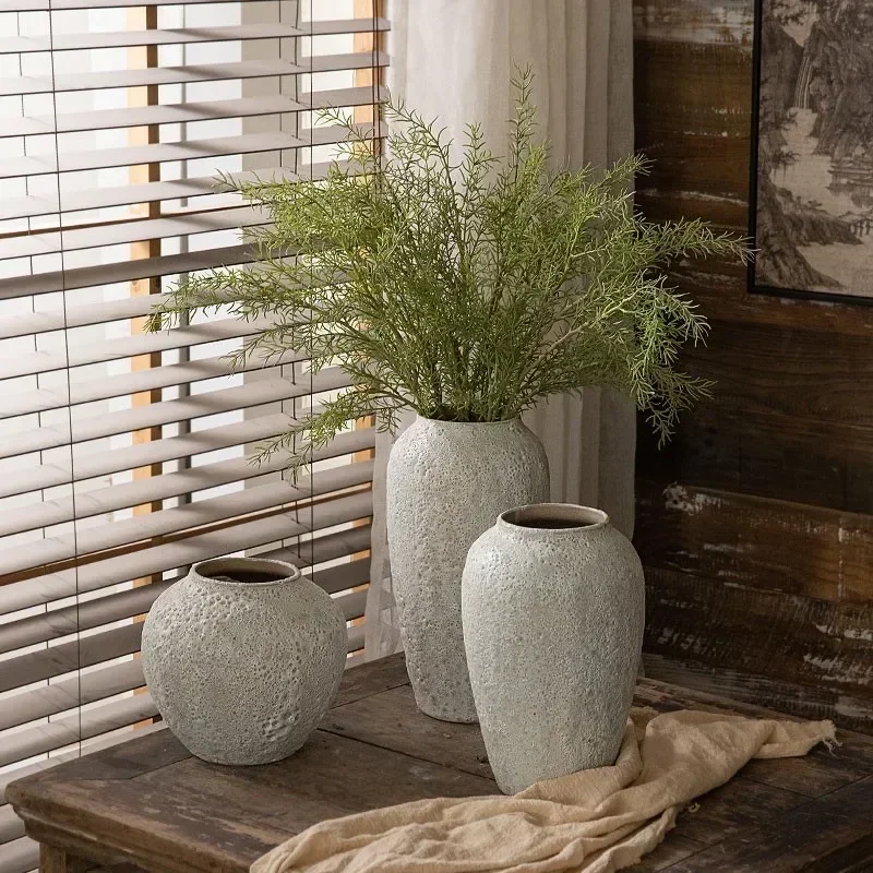 Retro Creative Ceramic Vase, Old Hydroponic Style, Home Decor, Literary Flower Arrangement