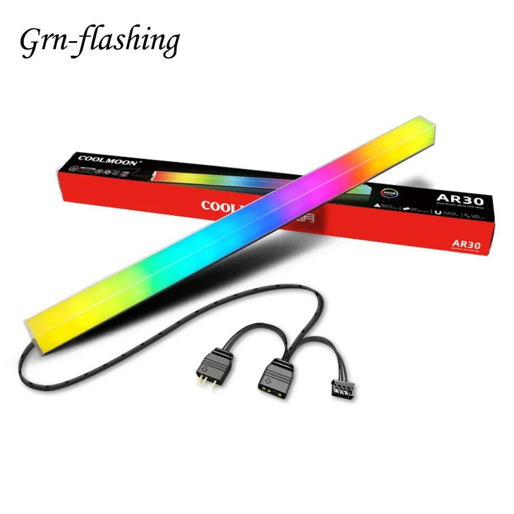 

30cm RGB PC LED Strip WS2812 Magnetic Computer Chassis Light Bar 5V 3Pin ARGB Motherboard Light Strip PC Game Decor Light DIY