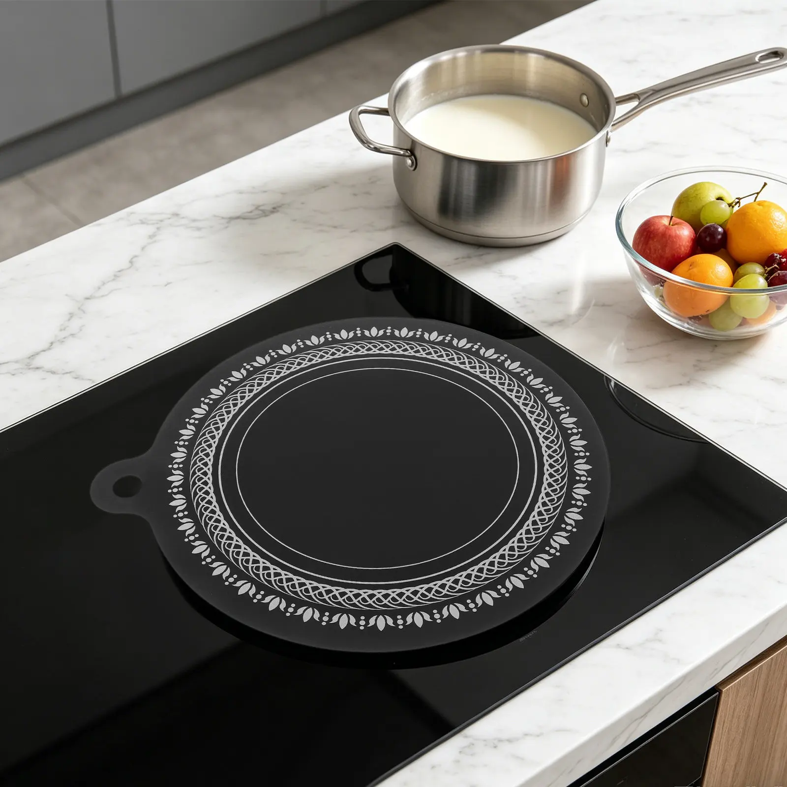 Electromagnetic Cooktop Protection Mat 1 Piece High Temp Resistant Non Slip Silicone Stove Pad for Induction Hob Surface