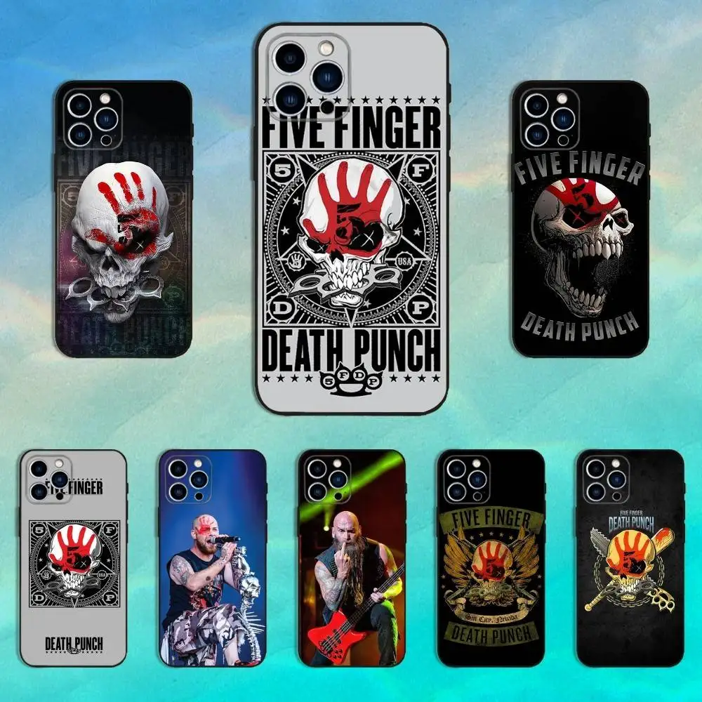 

Five-Finger D-Deaths Punchs Phone Case For iPhone 16,15,14,13,12,11 Plus,Pro Max,XS,X,XR,SE,Mini,8,7,Soft Silicone Black Cover