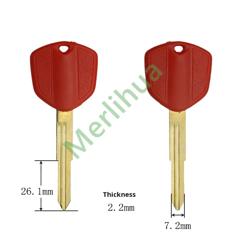 Honda motorcycle key, suitable for: Honda Hornet 250/600/900/919 vfr800 motorcycle key embryo.(Can install chips)