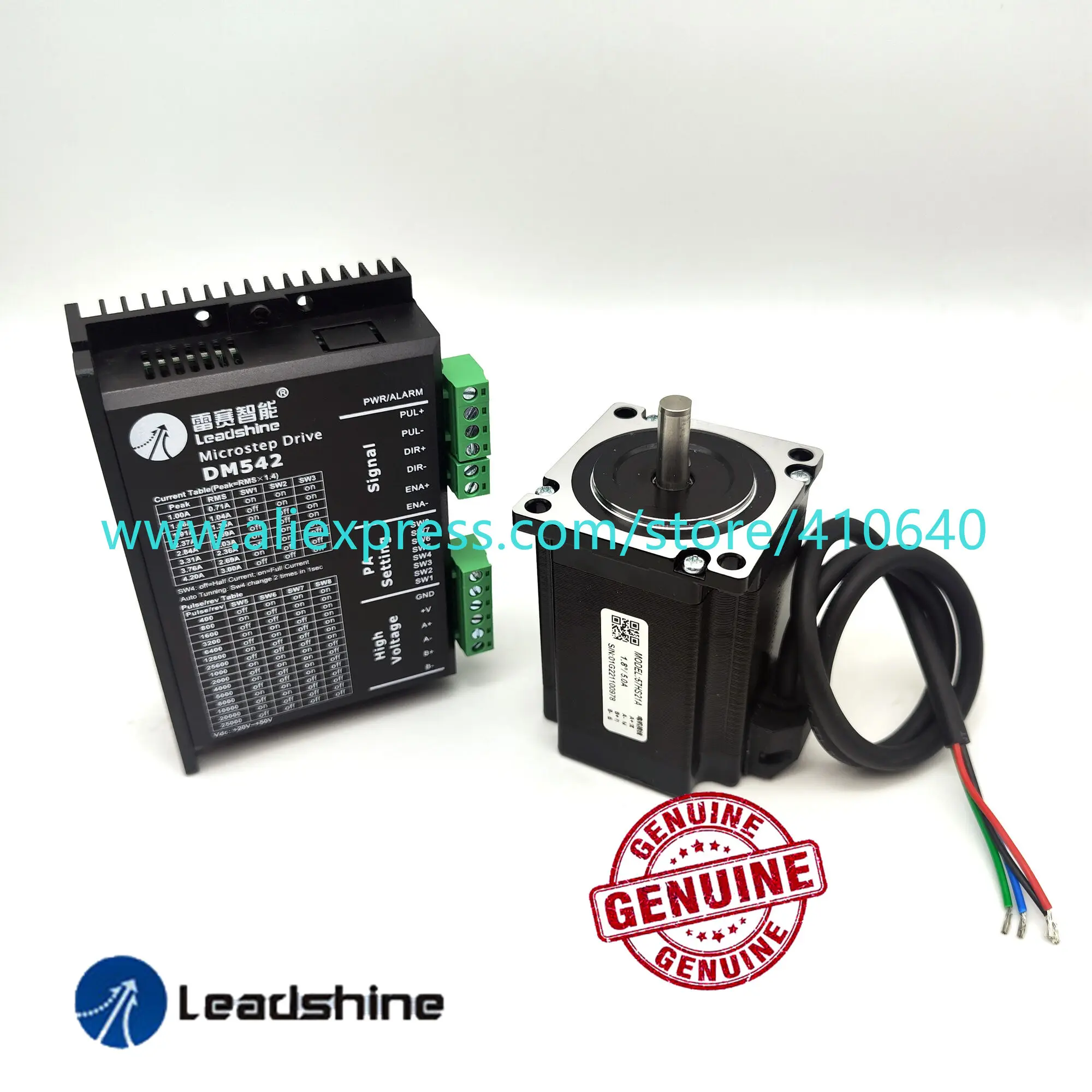 Leadshine-محرك متدرج 57HS21A ، عمود 8 مللي متر ، 5A ، 2.1 نيوتن متر ، محرك متدرج رقمي DSP ، تسليم DM542