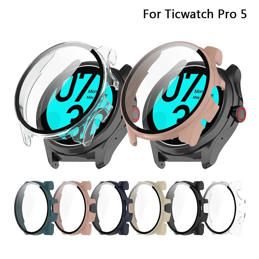 Etui na Ticwatch Pro 5 Smartwatch ochraniacz ekranu pokrywy ochronne pełna ochrona etui typu Bumper