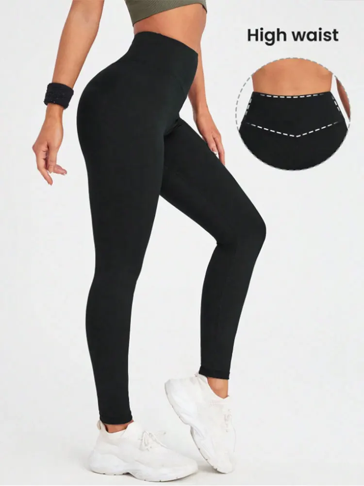 

Женские леггинсы с высокой талией, облегающие, мягкие, дышащие, эластичные в четырех направлениях, быстросохнущие спортивные брюки для бега, велоспорта, йоги и тренировок