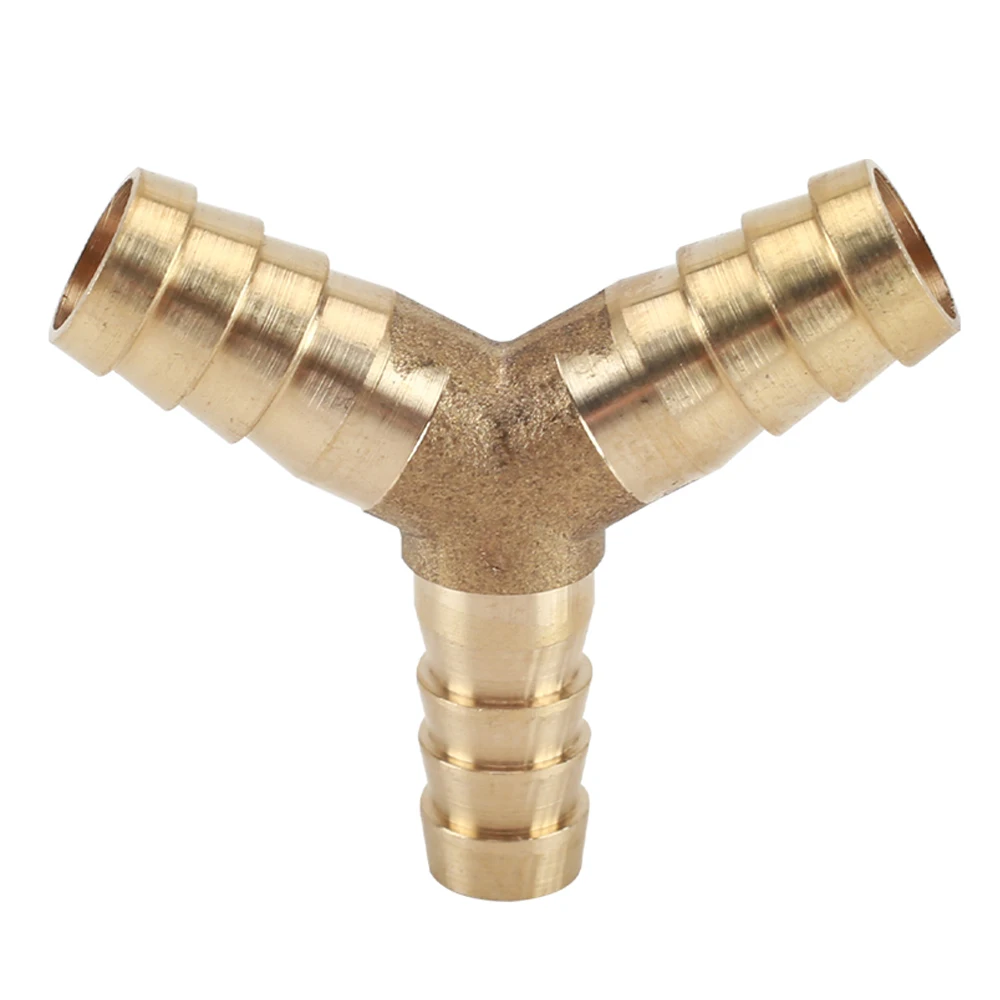 

1pcs OD 4 6 8 10 12 14 16mm Hose Barb Reducing Connector Brass Y-shaped 3 Way Barbed Pipe Fitting Reducer Connector Pagoda Joint