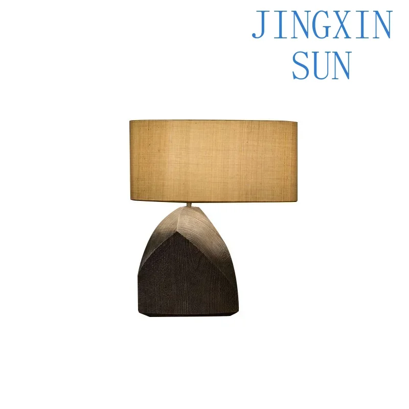 Chinese Style Table Lights Modern Fashion Simple Resin Desk Lamp LED Decorative Living Room Bedroom Bed Side