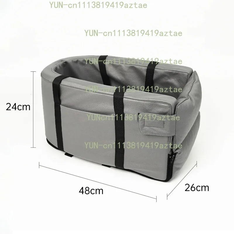 Car Center Console Dog Kennel Pet Safety Seat Cushion for Small Dogs
