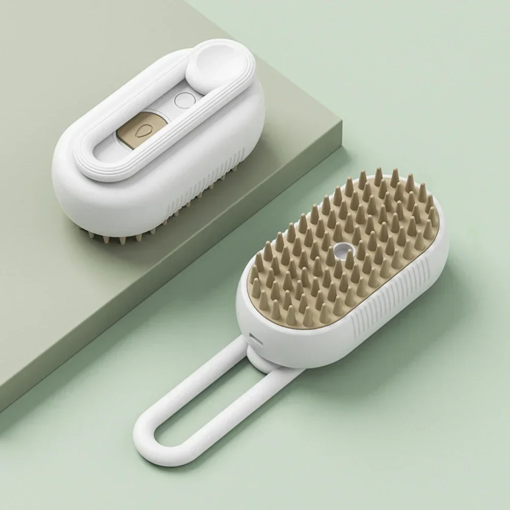 Brosse à Vapeur Électrique 3 en 1 pour Chat et Chien, Peigne de Énergie et de Toilettage pour Animaux de Compagnie