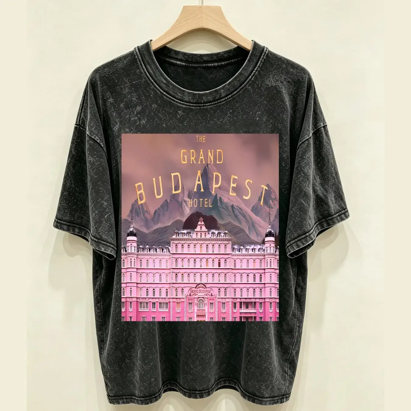washed T Shirt The Grand Budapest Hotel Movie Ralph Fiennes vintage Washed Stretched designer clothes fashion