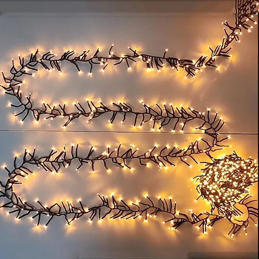 2023 New 20/30M Firecracker Fairy Lights Outdoor 8 Modes Christmas Garland Garden String Lights for Party Wedding Holiday Decor