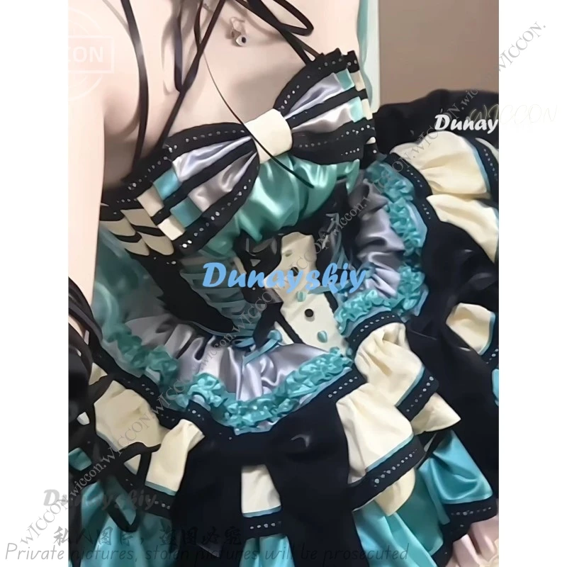 PJSK 애니메이션 코스프레 할로윈 코스튬 파티 가발, 공주 카와이 멋진 코믹콘 팬 아트 프로젝트, 세카이 다채로운 무대 미쿠 로리타